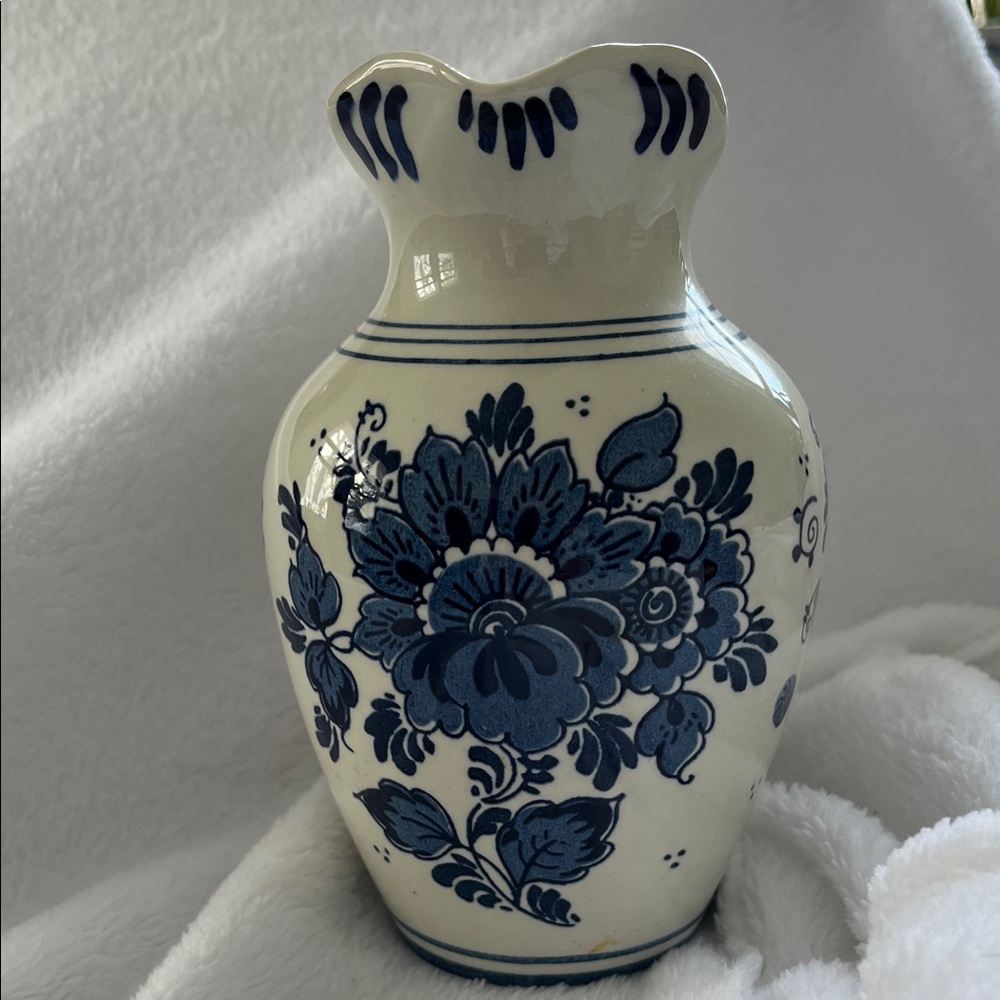 Artisan Blue Floral Ceramic Jug - Picture 2 of 10